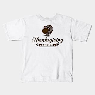 Thanksgiving Cooking Team Kids T-Shirt